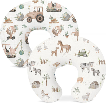 Woodiville nursing pillow covers 2 pack front view