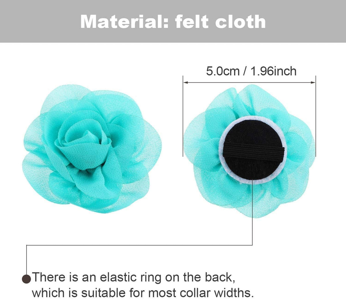 Soft chiffon fabric decorative flowers for cat and puppy collars