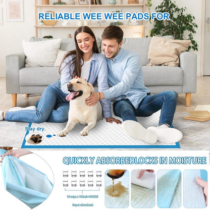 UYDJKLS extra large dog training sheets displaying the waterproof polyethylene plastic backing.