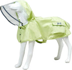Waterproof Dog Raincoat, Adjustable Reflective Lightweight Pet Rain Clothes with Poncho Hood (Large, Yellow) - Image 9