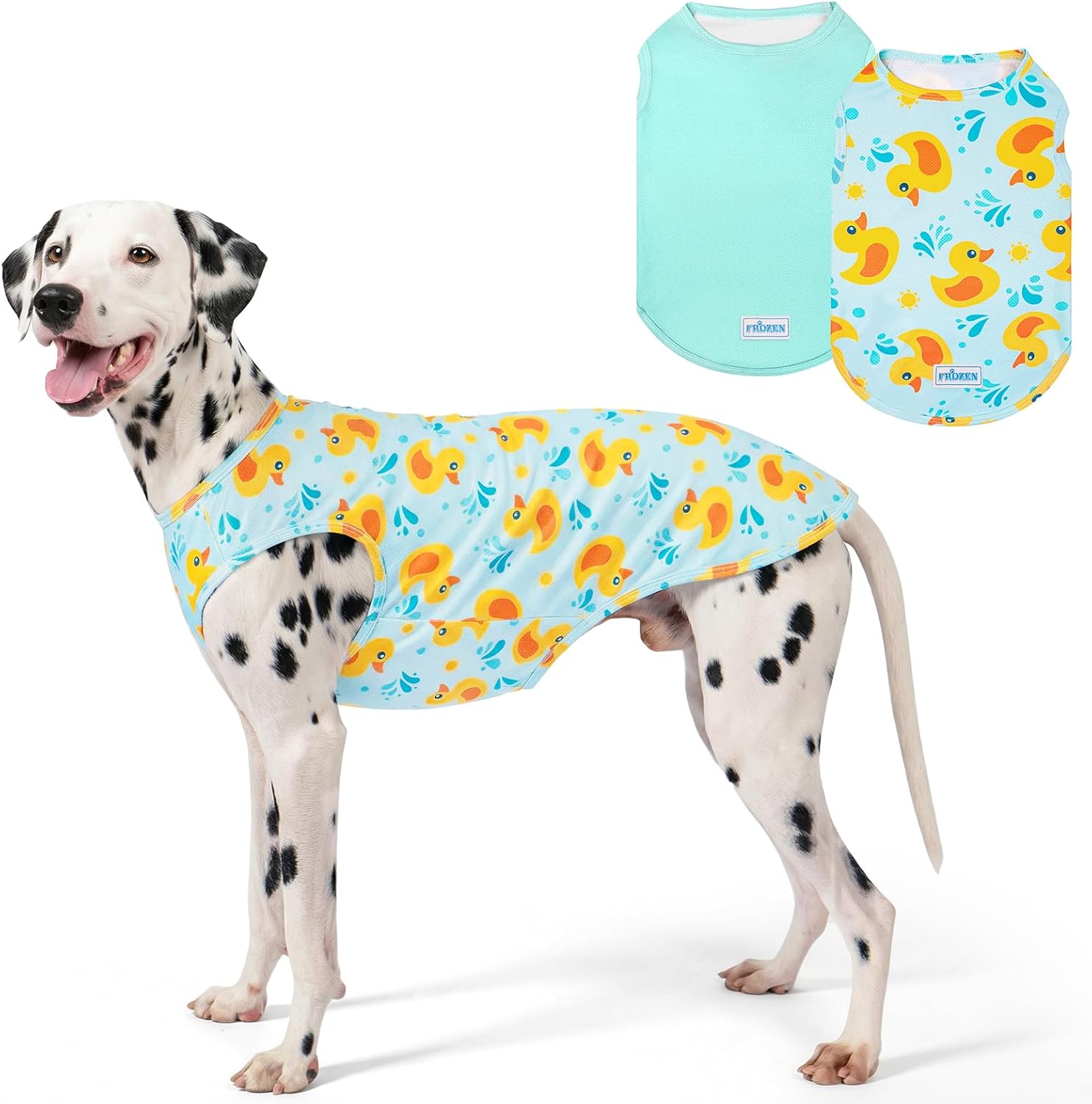 KYEESE 2Pack Dog Cooling Shirt, Breathable Dog Shirt for Small Dogs, Sun Protection Dogs Cooling Vest Tank Top, Lightweight Soft Sleeveless Summer Pet Clothes, Polar Bear+Ice, M - Image 13