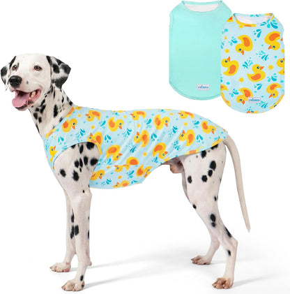 KYEESE 2Pack Dog Cooling Shirt, Breathable Dog Shirt for Small Dogs, Sun Protection Dogs Cooling Vest Tank Top, Lightweight Soft Sleeveless Summer Pet Clothes, Polar Bear+Ice, M - Image 13