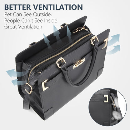 Interior of Betop House soft sided pet carrier with base insert
