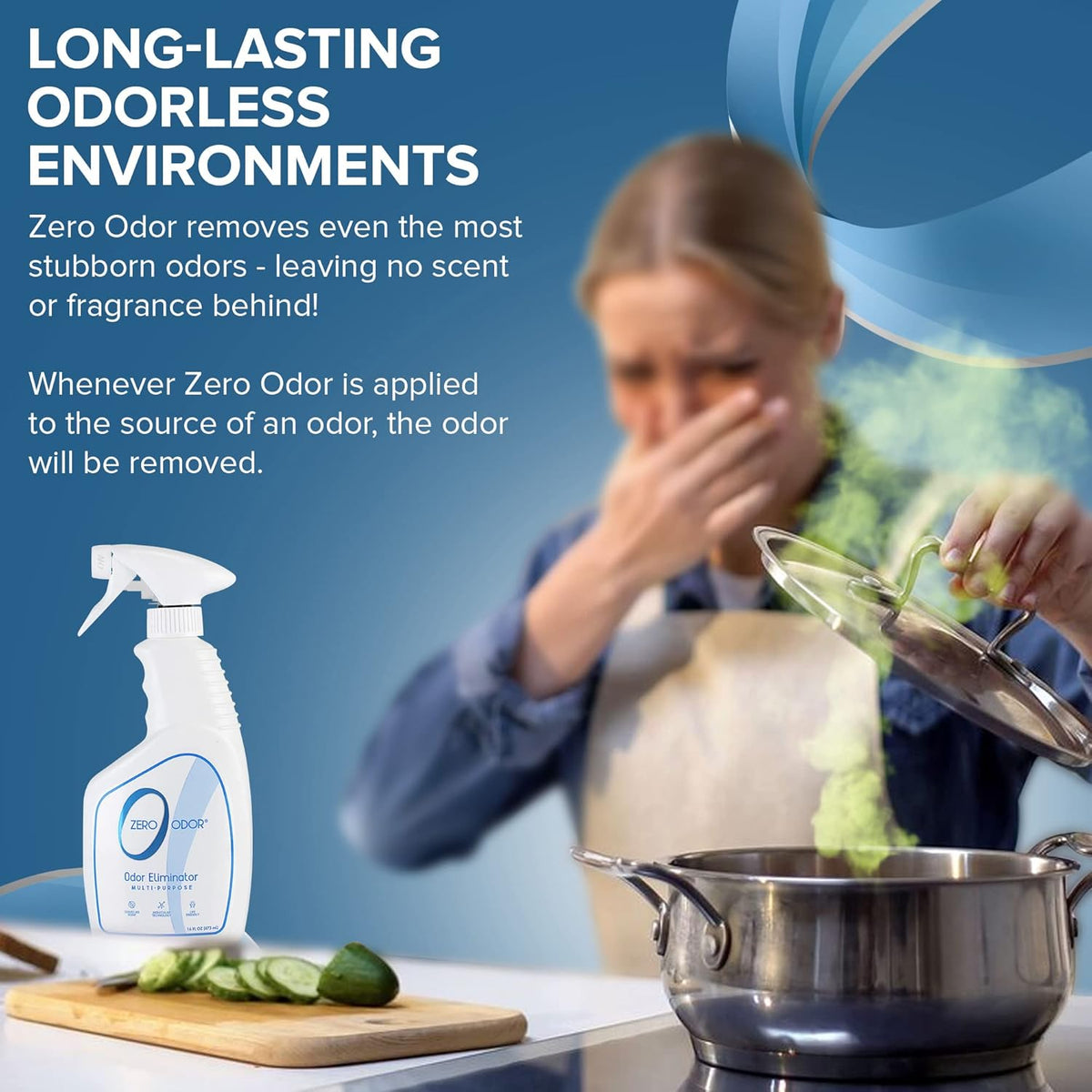 USA imported zero odor multi purpose spray for fabric and closet freshness.