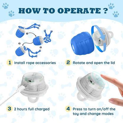 Hvuatq smart dog ball showing durable rubber finish