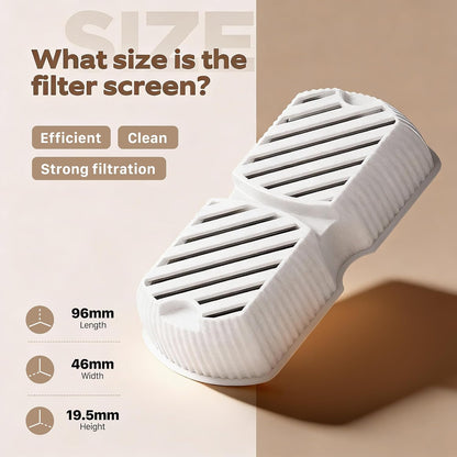 Close up of Grookpet activated carbon fountain filter