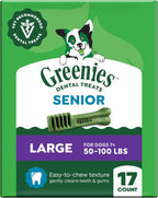 Greenies Dental Treats for Dogs, Veterinarian-Recommended Aging Care Adult Natural Dental Dog Treats, Teenie Size, 27 oz. Pack, 96 Count - Image 13