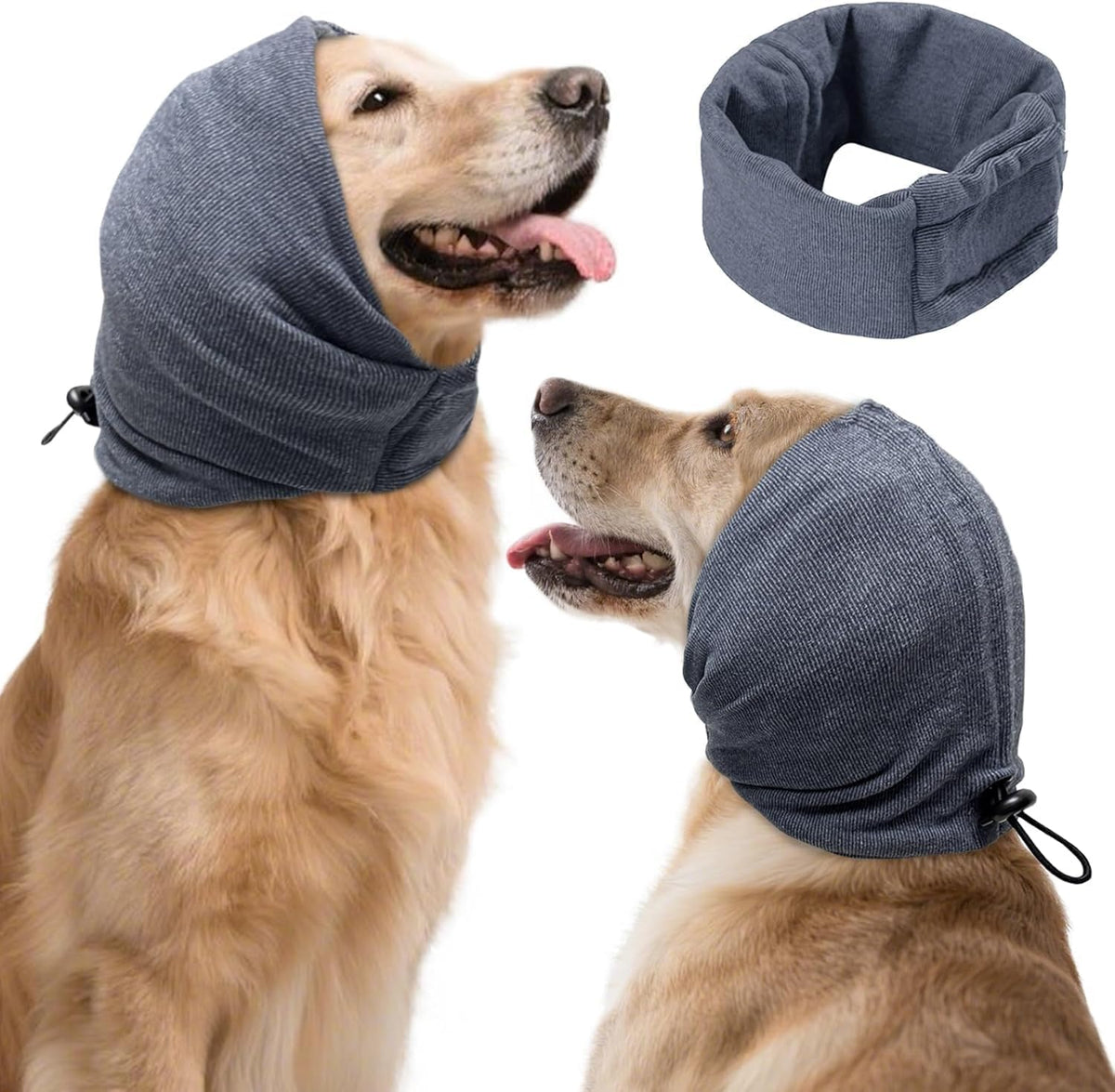 Premium JynixTail dog calm hoodie packaging and front product view for anxiety relief.