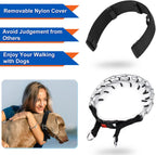 Supet pet choke collar with removable nylon cover lifestyle shot
