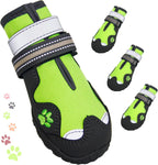 Fishoaky dog shoes for large dogs green front view