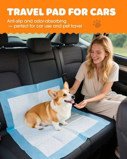 Powools Puppy Pads - Super Absorbent & Spill-Proof Pee Pads for Dogs with 6-Layer Material, Quick-Dry & Hassle-Free Potty Pads for Floors, Furniture, Vehicle, 22" x 22", 100 Packs - Image 9
