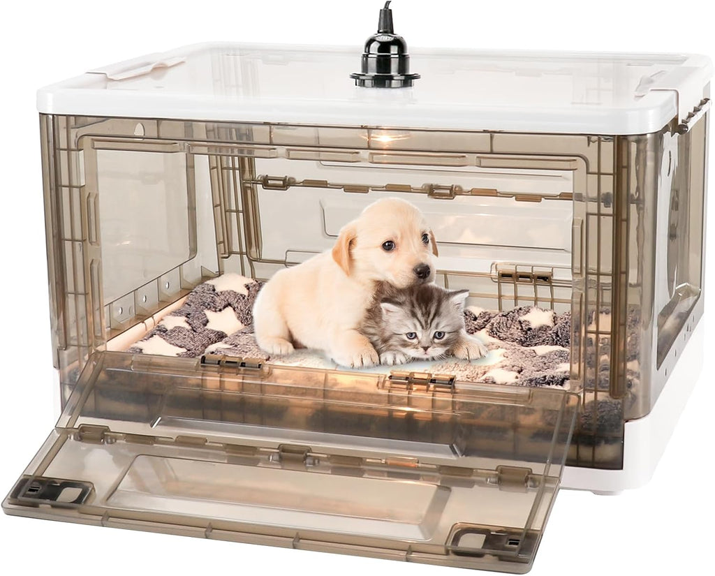 HKDQ neonatal puppy chamber operational setup with internal climate sensors active