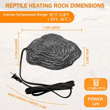 Weiyoons thermostatic heat rock for bearded dragon