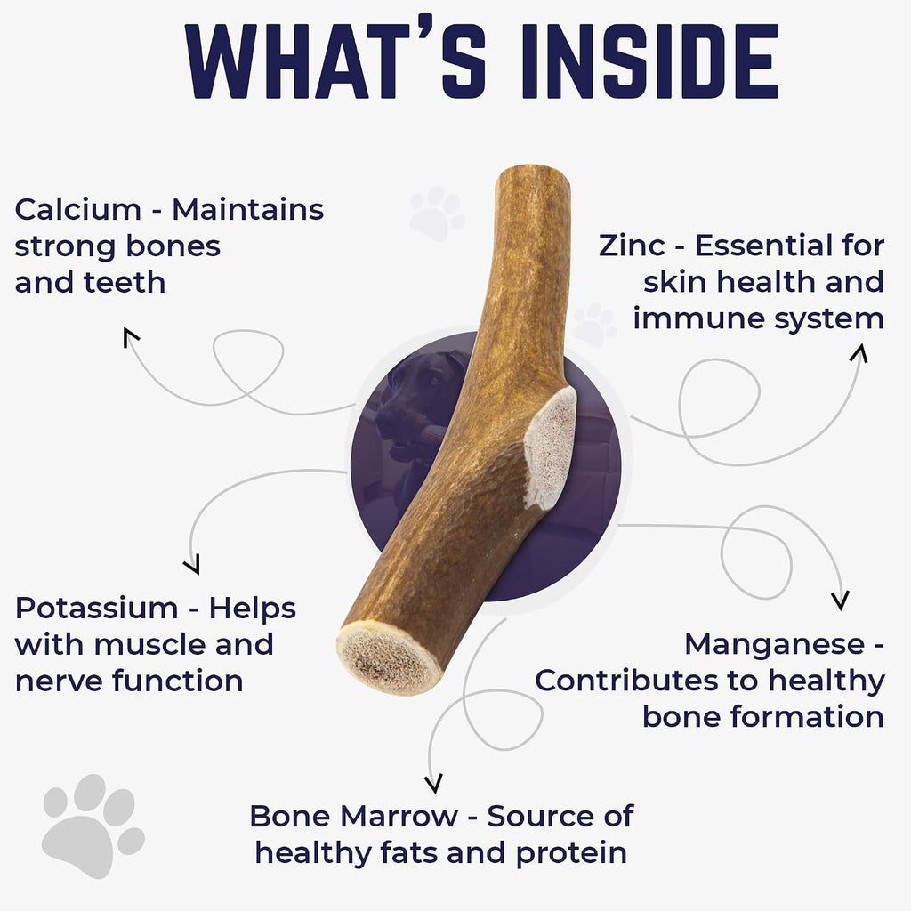 Single ingredient pure elk antler bone packed with natural calcium and phosphorus minerals