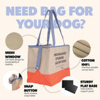 Side profile of Monchouchou canvas pet purse for travel