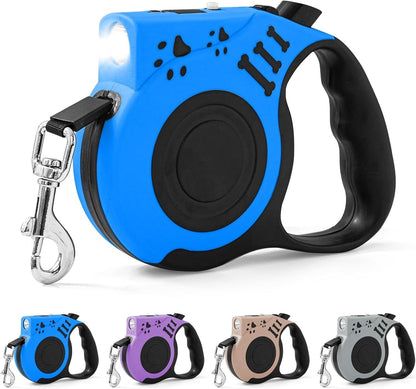 Retractable Dog Leash with USB Rechargeable Flashlight for Night Walks, 16FT Automatic Telescopic Tractor Dog Leash for Small and Medium Dogs, Purple - Image 11