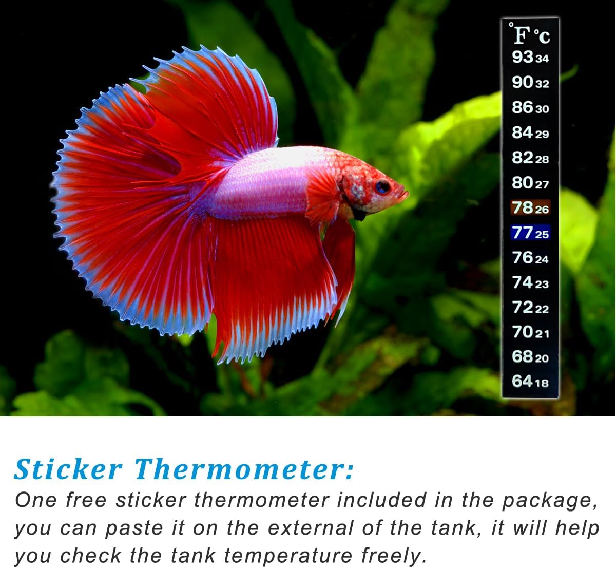 Pulaco aquarium heater box and accessories for fish tank setup