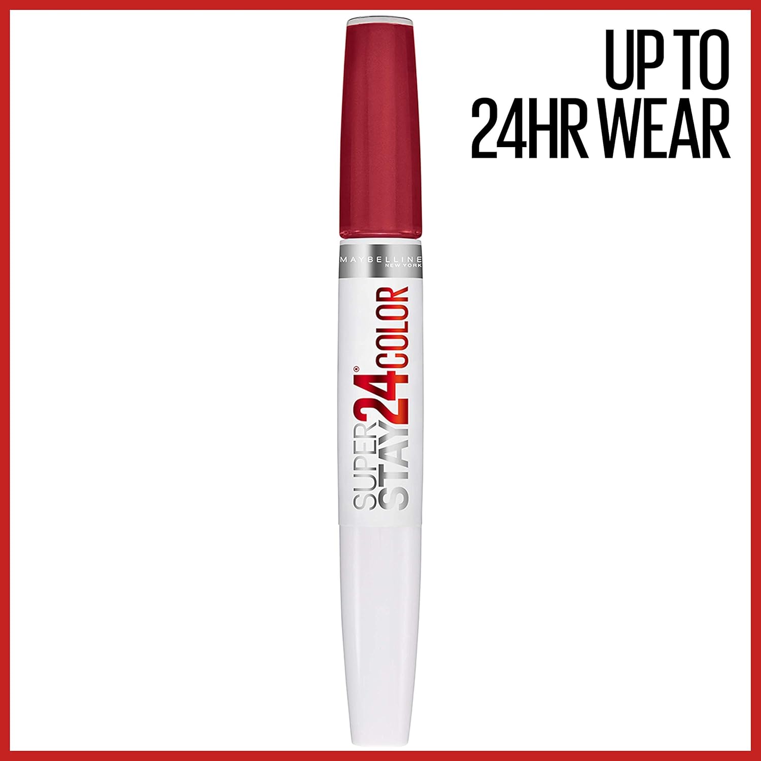 Maybelline Keep Up The Flame liquid lipstick packaging and moisturizing balm stick