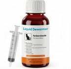 Morvequa liquid fenbendazole cat dewormer front view for kitten worm treatment