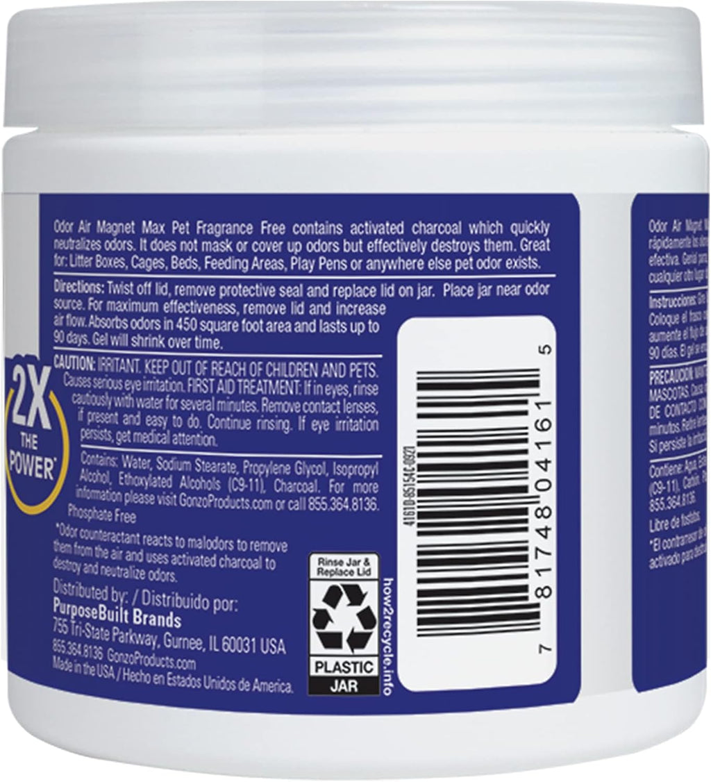 Gonzo Natural Magic pet odor eliminator jar label detail