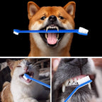 Ergonomic 8.5-inch handle design of the Newday pet toothbrush