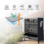 Diagram showing the 38 by 23 by 51 inch dimensions of the Deckaly pet crate cover.