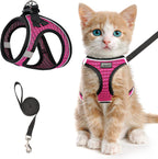 Cat Harness and Leash for Walking Escape Proof, Adjustable Kitten Vest Harness Reflective Soft Mesh Puppy Harness for Outdoor, Comfort Fit, Easy to Control (Blue, XS) - Image 10
