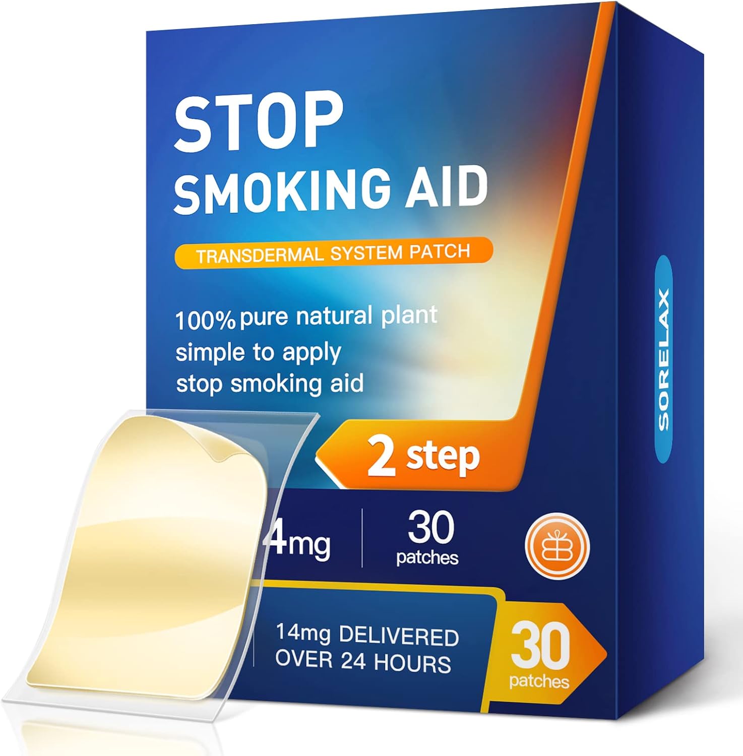 Tuwyfe Smoking Aid Stop Smoking Patch Step 2 front box view for nicotine replacement.