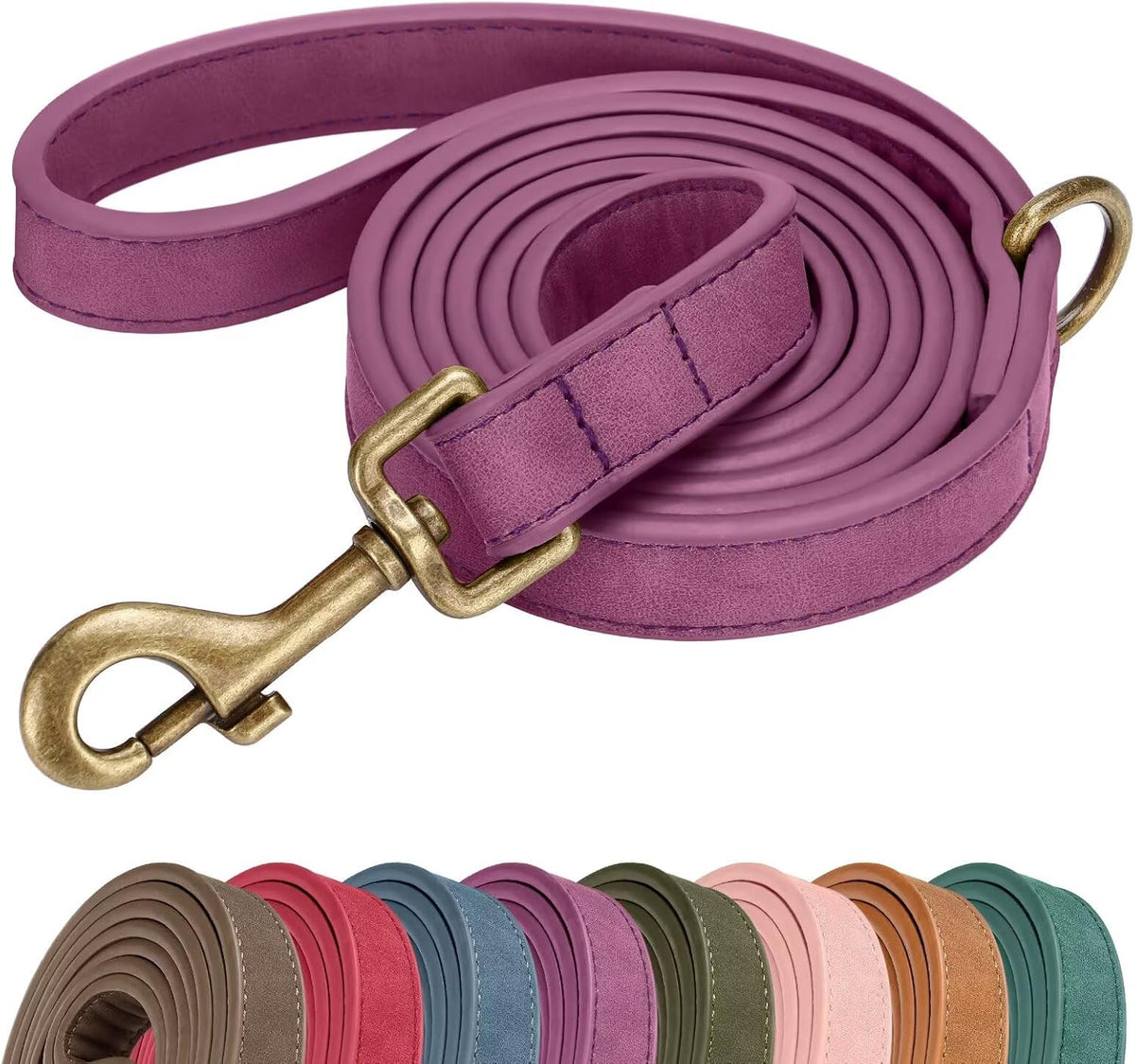 Didog Stylish PU Leather Dog Leash for Small Dogs, Easy to Clean 5ft Small Dog Leash with Metal Tangle-Free Clip, Fashionable and Elegant for Walking, Running and Training,Light Brown, S - Image 10