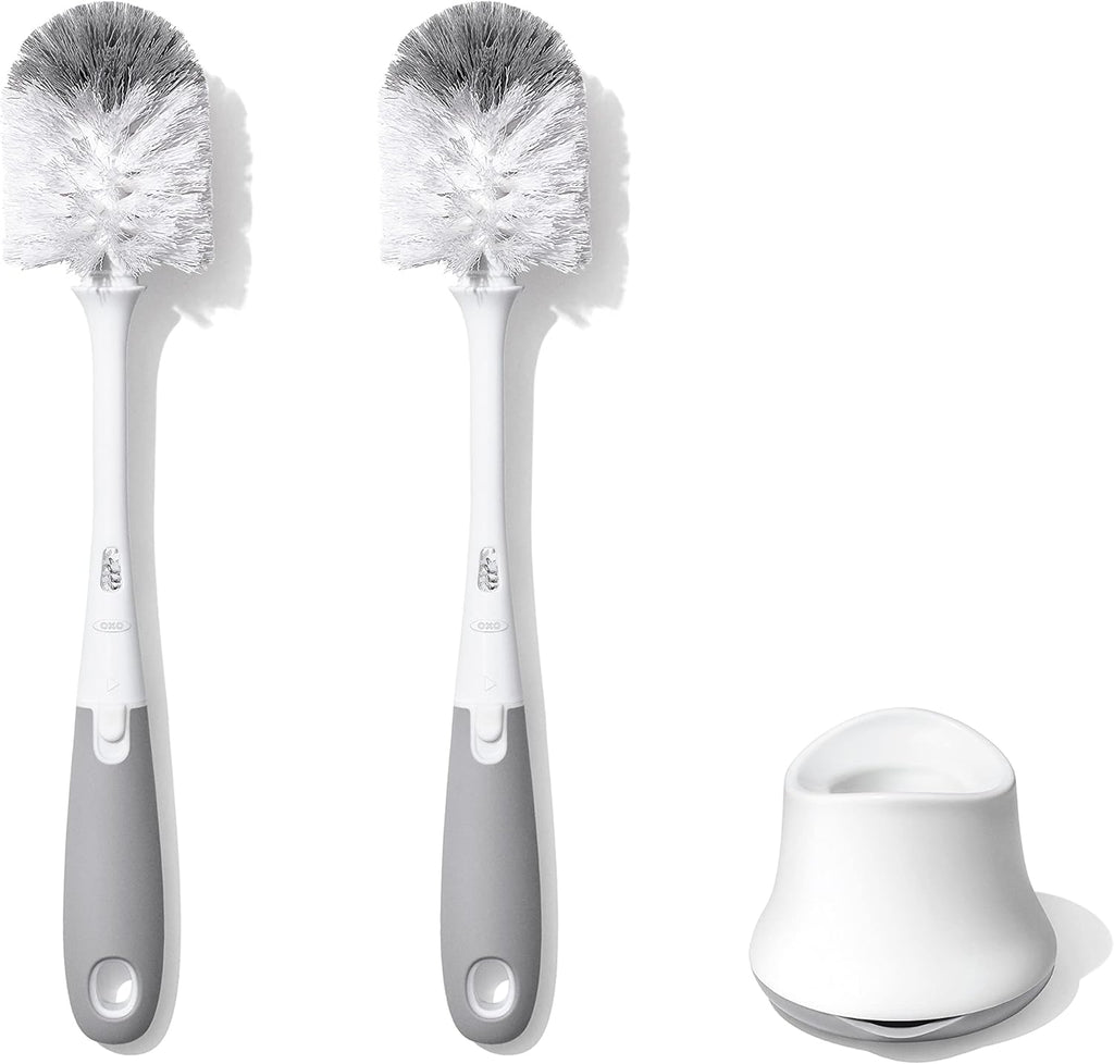 OXO Tot bottle brush set with stand front view