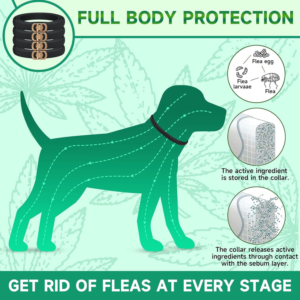 Woyamay waterproof flea collar for dogs side profile