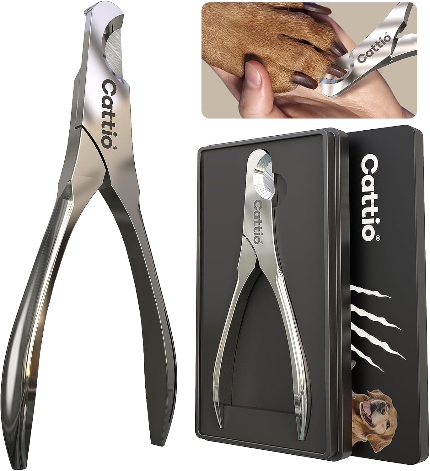 Dog Nail Clippers - All Steel Material, Built-in Spring,Heavy Duty Dog Nail Trimmer Full Metal Razor Sharp Professional for All Dogs Cats with Thick Toena,Dog Nail Trimmers - Image 9