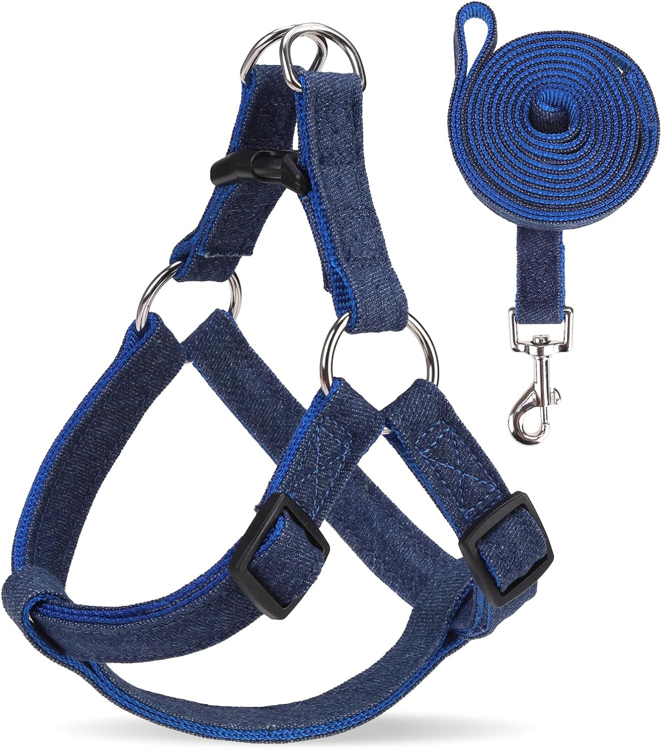 BINGPET Dog Harness Collar Leash Set,Adjustable No Pull Escape Proof Small Dog Harness,Classic Plaid Puppy Harness and Leash Set for Small Medium Large Dogs Training Easy Walk Running(Beige,M) - Image 15