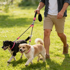 Premium imported dual pet leash for small medium and large dogs