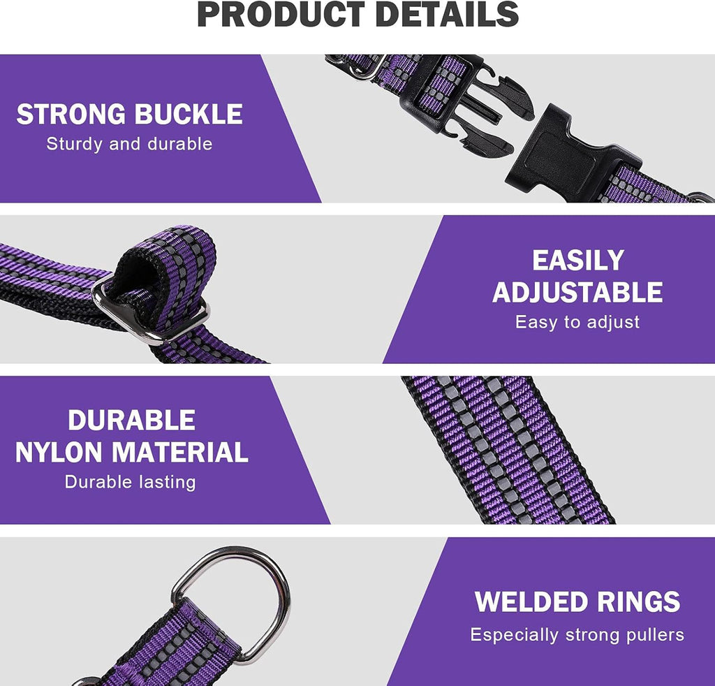 Hikiko adjustable pet training collar stainless steel hardware view