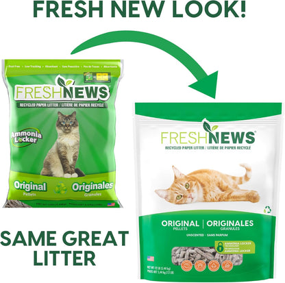 Fresh News paper pellet cat litter bag packaging details