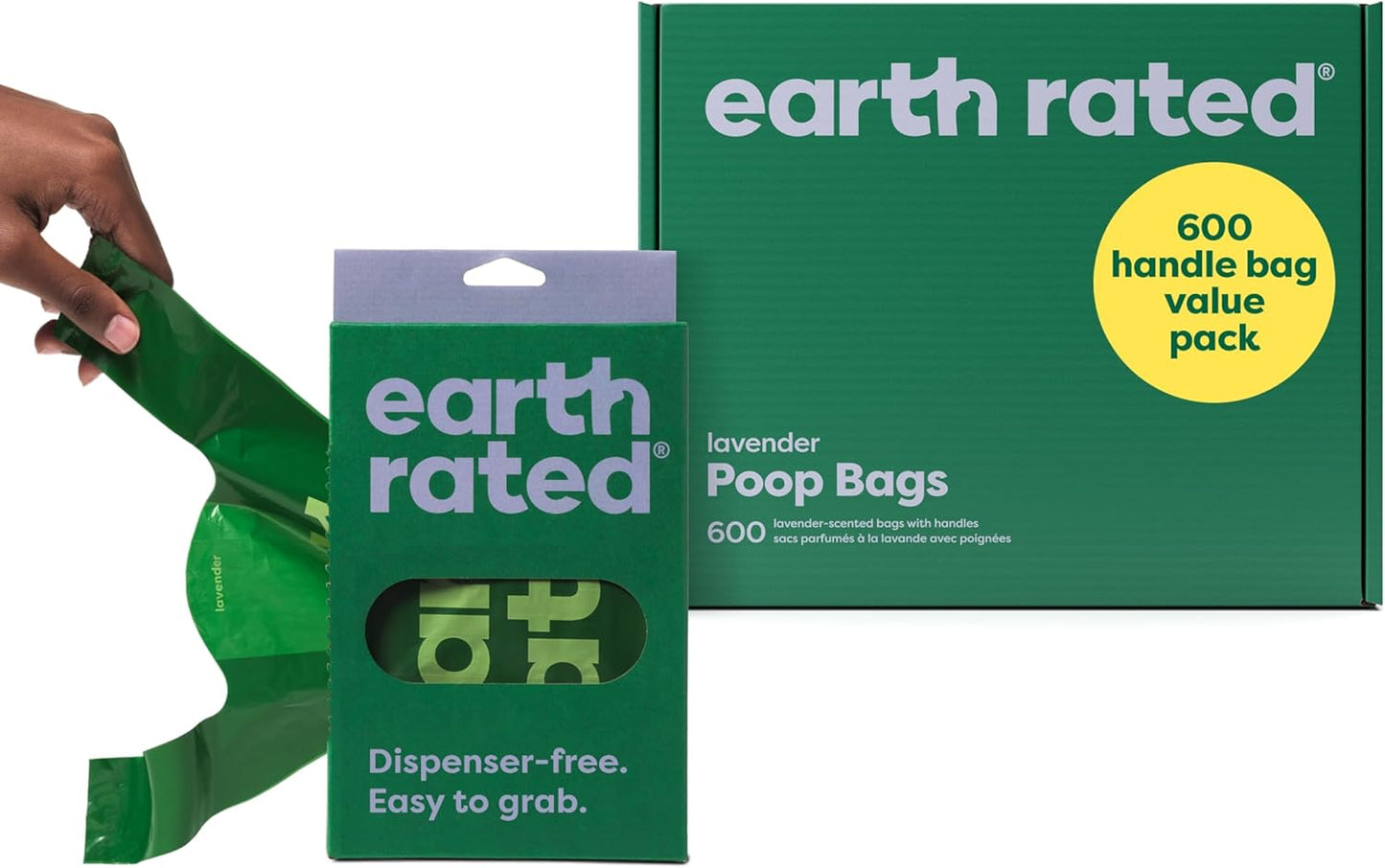 Earth Rated Dog Poop Bags with Handles, Extra Wide, Easy Tie and Guaranteed Leakproof, Lavender Scented, 120 Handle Bags - Image 9