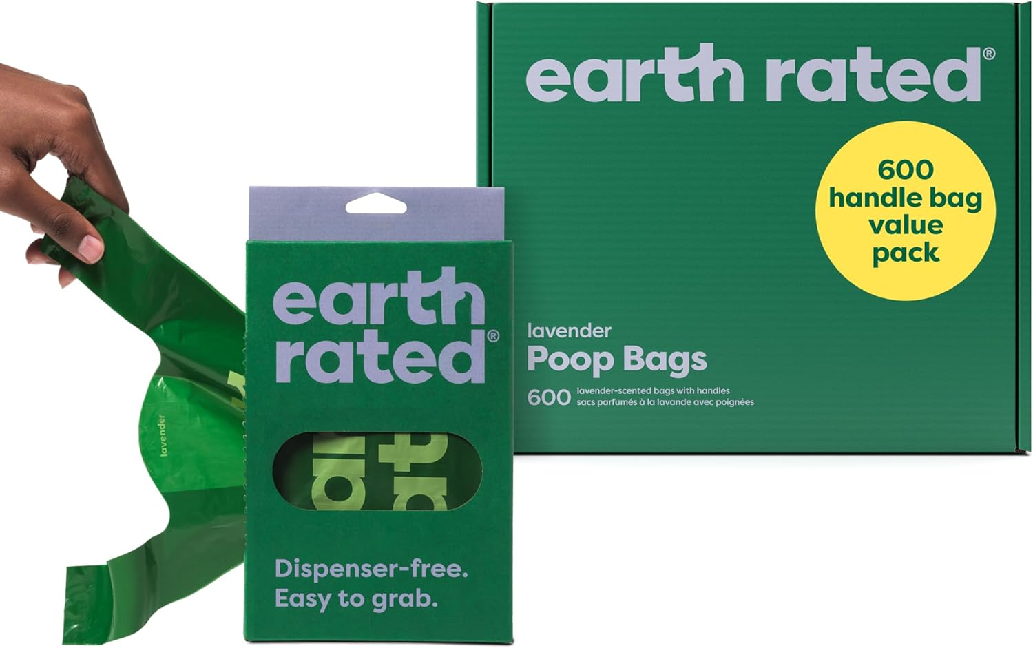 Earth Rated Dog Poop Bags with Handles, Extra Wide, Easy Tie and Guaranteed Leakproof, Lavender Scented, 120 Handle Bags - Image 9