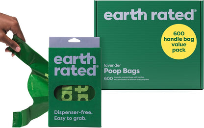 Earth Rated Dog Poop Bags with Handles, Extra Wide, Easy Tie and Guaranteed Leakproof, Lavender Scented, 120 Handle Bags - Image 9