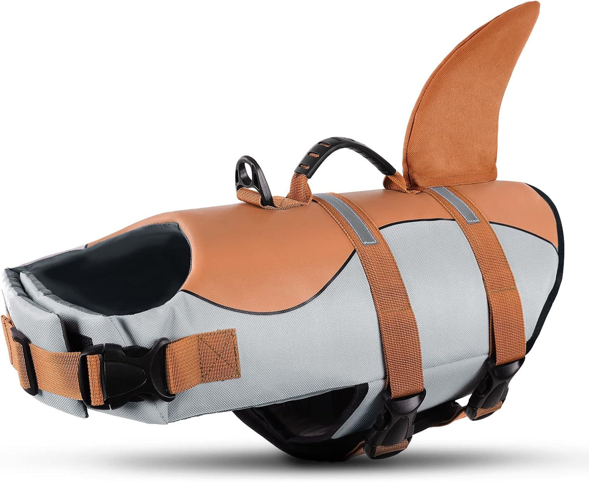 Queenmore Dog Life Jacket Ripstop Dog Shark Safety Vest Adjustable Preserver with High Buoyancy and Durable Rescue Handle for Small,Medium,Large Dogs, Blue Camouflage Large - Image 12