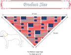 CozyHaus patriotic fourth of July dog scarf side view festive dog clothing.