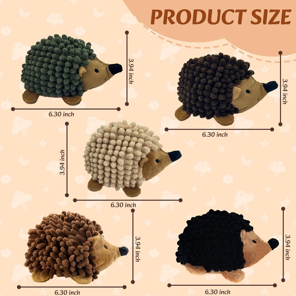 Small dog playing with Chongqile hedgehog toy
