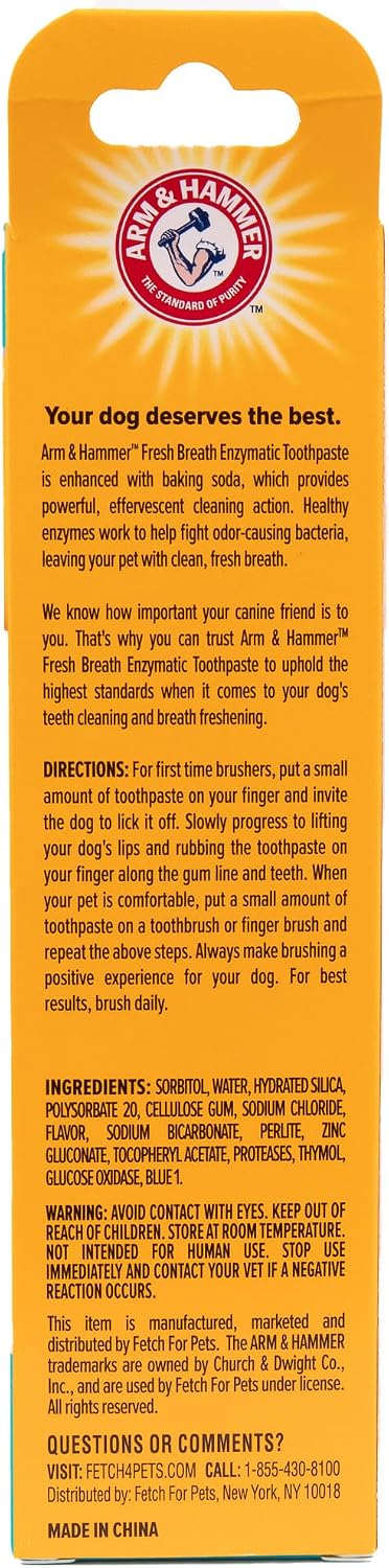 Authentic USA imported Arm and Hammer dog toothpaste