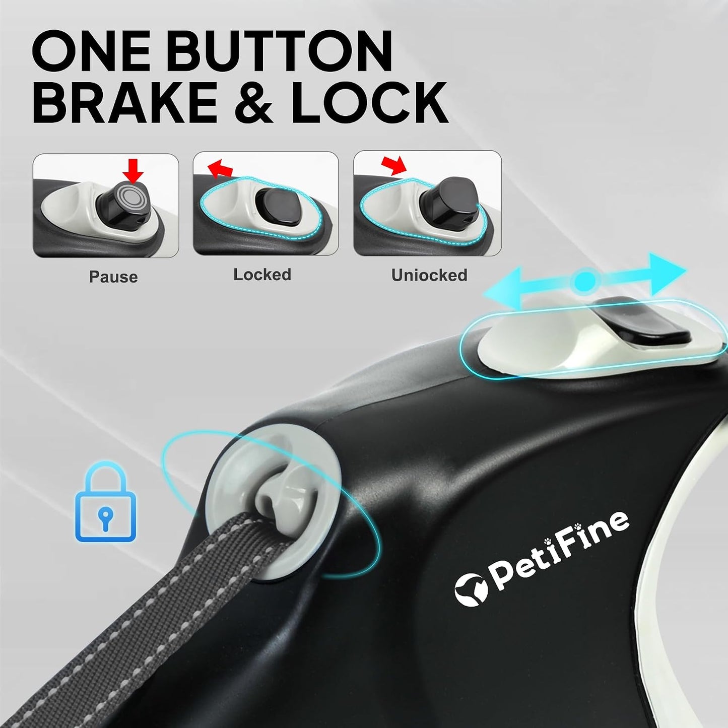 PetiFine large dog leash swivel hook mechanism