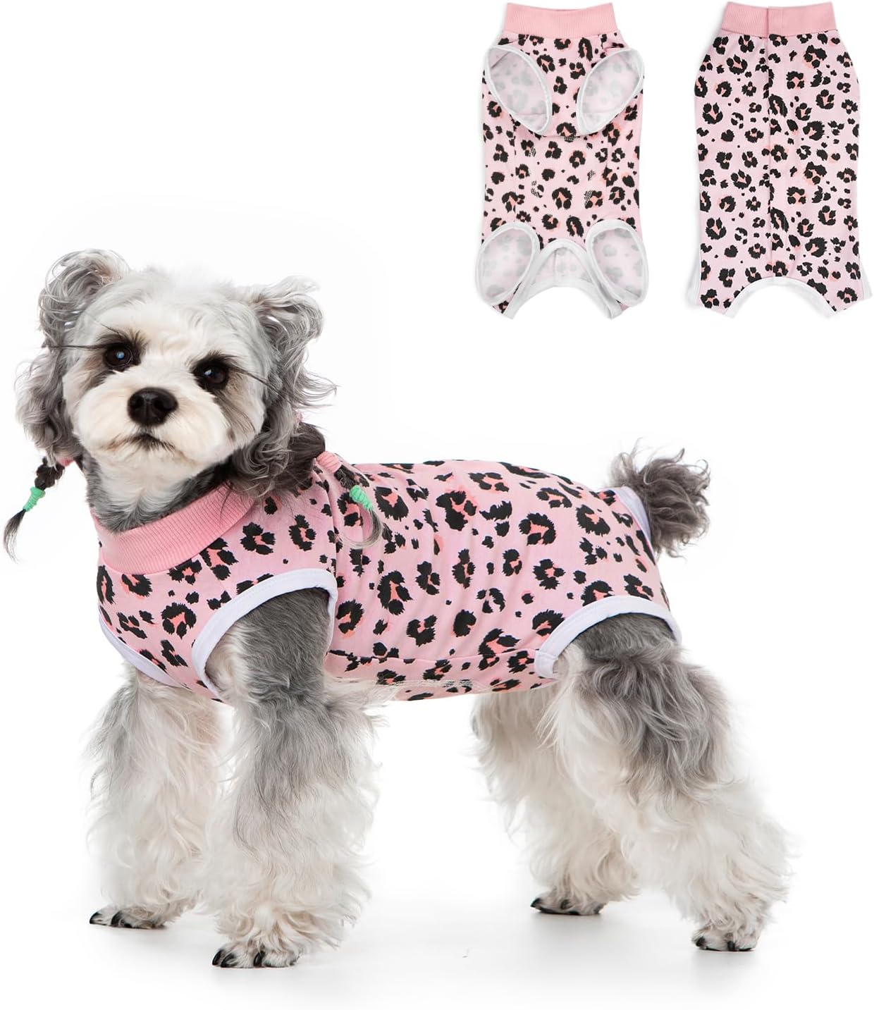 Washable pet surgical bodysuit for medium dogs and cats