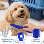 Fernfern rounded teeth dog dematting comb for sensitive skin protection