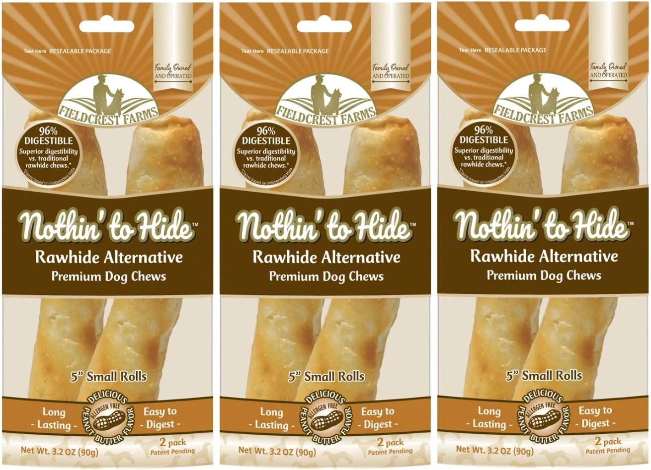 Fieldcrest Farms rawhide alternative five inch dog treats premium collagen formula