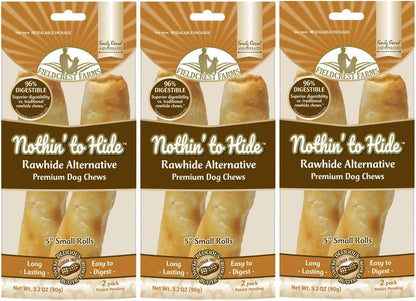 Fieldcrest Farms rawhide alternative five inch dog treats premium collagen formula