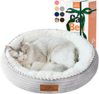 Zerbuger 20in Washable Cat Beds for Indoor Cats - Round Donut Pet Bed for Cats, Small Dogs, Puppy, Kitten - Anti-Slip Bottom, Calming Bed Gift - Pink - Image 11
