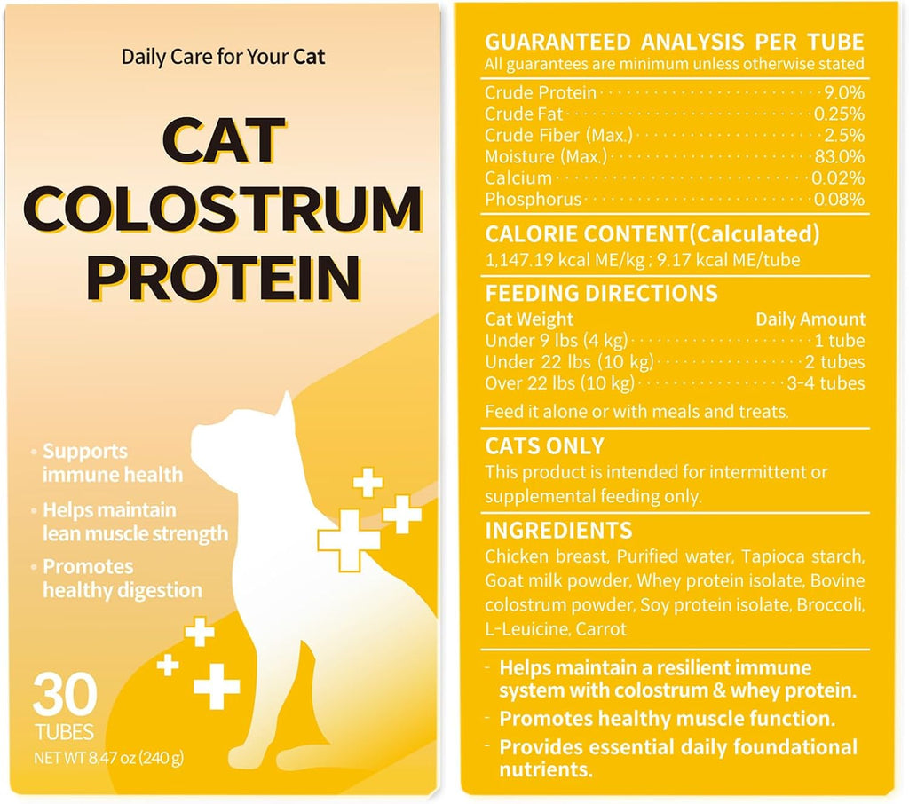 Doctor By Cat Colostrum Protein Cat Supplement Immune Support Muscle Growth, Gentle on Digestion for Kittens, Adult&Senior Cats with Goat Milk, Whey Protein Isolate, Colostrum Lickable Formula - Image 12